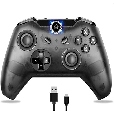 Satohom Wireless Pro Controller for Switch Console Remote Control Wireless Gamepad Joystick Pro Controllers for Switch Gaming and Windows PC Supports Gyro Axis & Dual Shock Vibration & Screenshot Cover