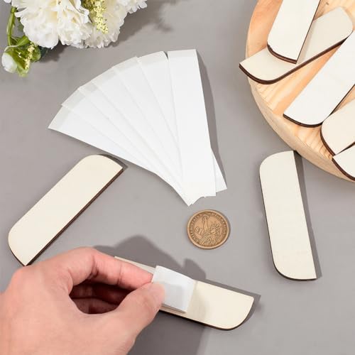 CRASPIRE 12Pcs 3.5 Inch Hinge Repair Kit Wooden Filler Plate Door Hole Cover Wood Kitchen Cabinet Blanks with Double Sided Tapes - Image 3