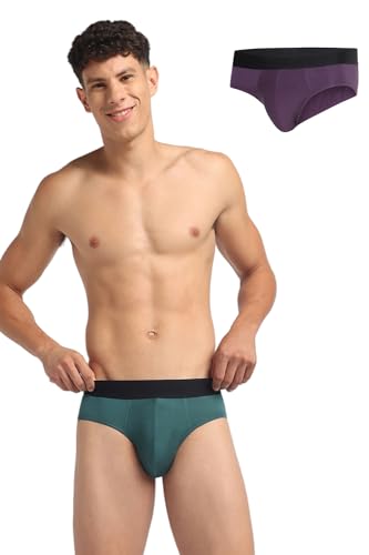 Image of Cresmo Men's|Anti-Microbial Luxury Micro Modal Underwear Breathable Ultra Soft Comfort Lightweight Brief|Pack of 2 |