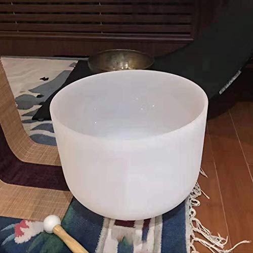Youmine 8 Inch 432Hz klankschaal Perfect Sound Note een Third-Eye Chakra Frosted Quartz Crystal Meditatie met Rubber - Image 7