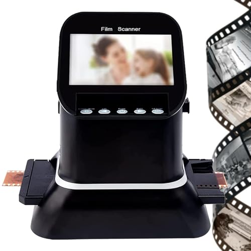 Escáner de película y diapositivas de alta resolución, visor de diapositivas de 22 MP con LCD de 4.3 pulgadas para negativos de 35 mm 135 126 127 y diapositivas a JPEG