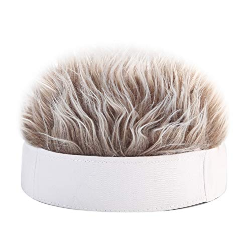ZAVAREA Novedad Peluca Sombrero, Pelo Gorra de Sol, Gorra de Béisbol Ajustable con Pelos Falsos