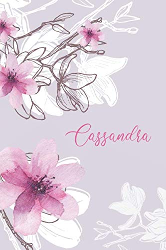 Cassandra: Custom Name Notebook/Journal - Personalized Gift for Women & Girls (Pink Floral Design)