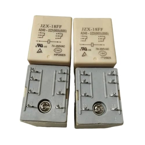 Relé JZX-18FF-A240-2Z2 intermedio de 240VAC con interruptor de 8 pines y contactos de 7A 3