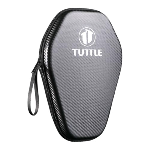 Gettimore Funda rígida de EVA para raqueta de tenis de mesa con protección impermeable a prueba de golpes para 2 bates y 6 pelotas, funda de almacenamiento portátil, color negro