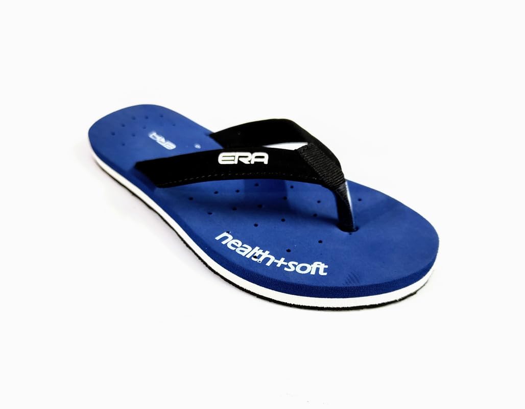 ERA Casual Orhtopedic Rubber Slipper Comfortable & Ultra-Light, Dual Colored Straps, Non-Slip Stylish Designer Slides Flip Flops, Color Navy Blue, Size 04 (B0CF2KDXGR) Amazon Price History, Amazon Price Tracker