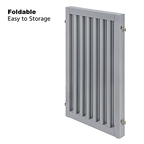 Barrière de sécurité modulable en bois gris clair design pour animaux - 7
