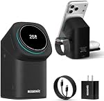 3 in 1 Wireless Charging Station for Apple & Samsung, Qi2 Certified 15W Fast Magnetic Wireless Charger Stand for Magsafe iPhone 17/16/15/14/13/12 Pro Max, Galaxy S25/24/23/22, AirPods, iWatch