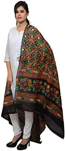 Banjara India Women Embroidered Kutch Work Cotton Dupatta/Chunni RASNA