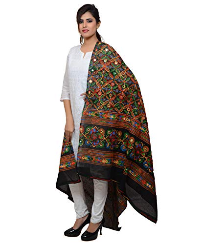Banjara India Women Embroidered Kutch Work Cotton Dupatta/Chunni RASNA