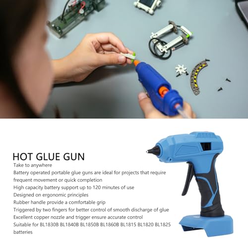 Kit de cola quente sem fio de 100 W para decoração de festivais DIY com 5 varetas, aquecimento rápid