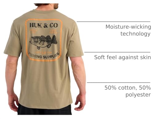 HUK Mens Short Sleeve Performance Tee, Fishing T-Shirt for Men, HUK and Co - Overland Trek, X-Large by HUK - Used condition - Image 2
