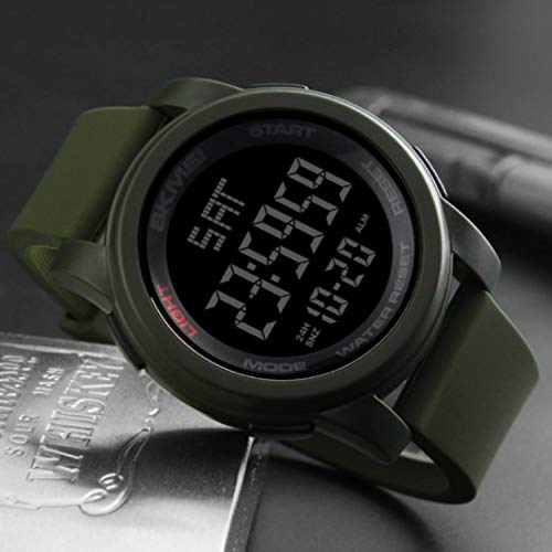 RELÓGIO SKMEI 1257 BORRACHA PRETO REDONDO DIGITAL