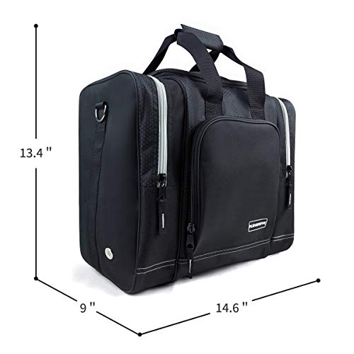 Mangrove Bowling Ball Bag for Single Ball, 2025 Bowling Bag with Plastic Ball Holder, Bowling Tote Fits Bowling Shoes Up to Mens Size 14 and Accessories (Black)