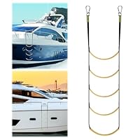 Boots Strickleiter, 5 Stufen Bootsleiter Marine-Strickleiter, Stufen-Strickleiter für Boote, Faltbares Uv-Schutz-Reflexseil, für Schlauchboot Kajak Motorboot Kanufahren