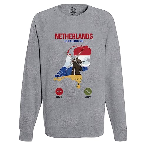 Sweat Shirt Homme Netherlands Flag Vêtement Imprimé Moulin