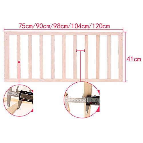 Barrera de cama infantil de madera ajustable de 150 cm 6