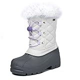 K KomForme Boys & Girls Snow Boots Insulated Fur Lined Warm Anti-Slip Waterproof Winter Boot (Toddler/Little Kid/Big Kid)