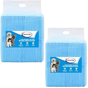 Petlicious & More (45cm x 60cm -50 Count) Puppy Training Pee Pads Pet Potty Trainig Pads for Puppies & Dogs, Medium, 50 Count (Pack of Two, Total Count - 100)