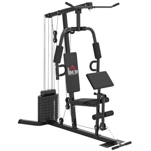 Smith Machine - Estación de musculación multifuncional (45 kg, bloque de peso, acero, para el hogar, entrenamiento de cuerpo entero, pecho, espalda, piernas, brazos)