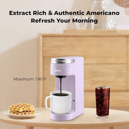Image of CHULUX Compact Single Serve Coffee Maker Brewer for K Cup Pod, Light Violet