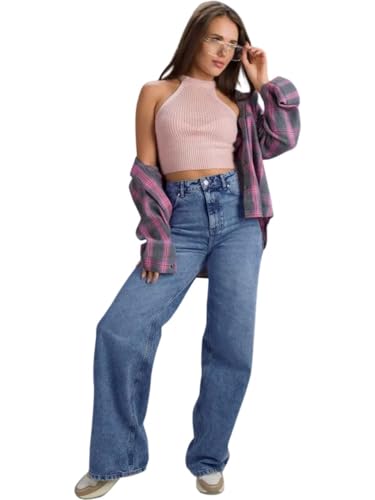 Image of KOTTY Women's Straight Fit High Rise Denim Jeans Trendy Comfortable Stylish Fashion