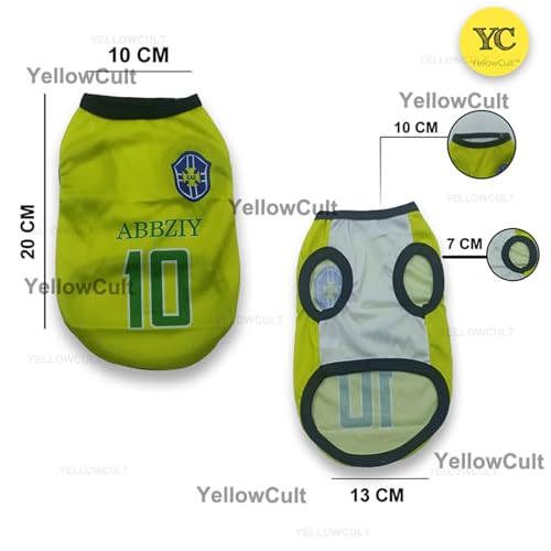 Image of Yellowcult Cute Dog T-Shirt Clothes, Summer Sweetshirts Sporty Pet Outfit for Small Dog, cat, Puppy, Kitten for Bithday Party, Travel, Outing, Photos(XS- Green)