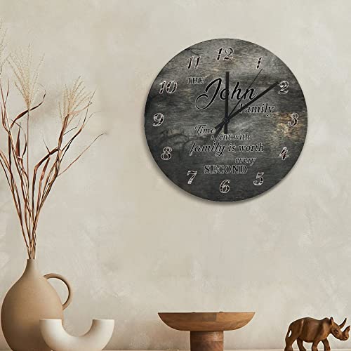 Horloge murale pour salon lisible et sans tic-tac