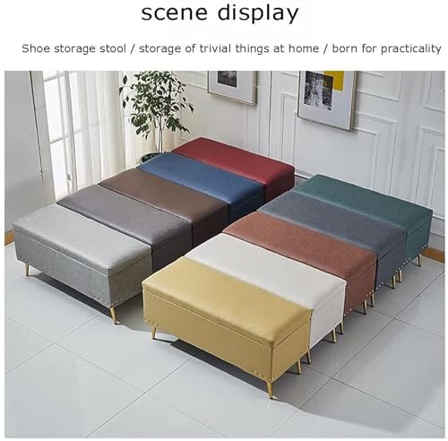 Taburete para sofa con baul oculto de gran capacidad 5