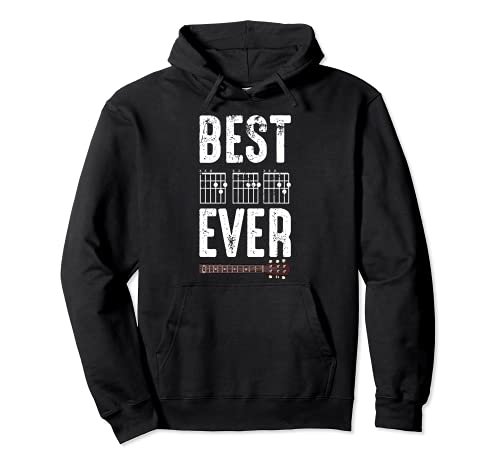 Guitarist Dad Musician Fathers Day Guitar Player Guitar Pullover Hoodie, Black