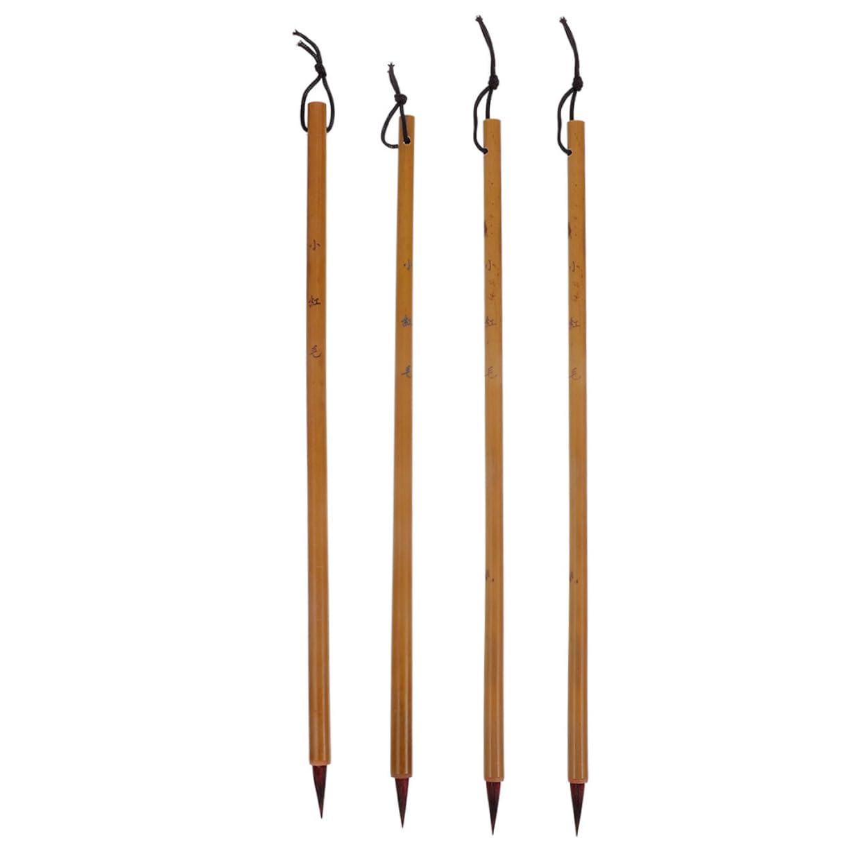 DOITOOL Beginner's Calligraphy Brush Kit 4pcs Set Chinese Painting Tools Fine Writing Brush for Traditional Art Boys and Girls Calligraphy Pen