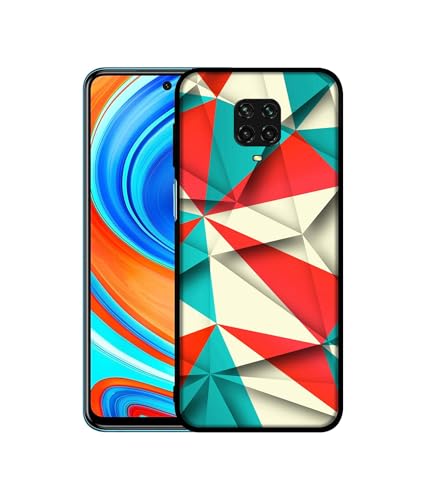 Image of Red Blue White Pattern Design Premium 2D Printed Metal Back Case Cover for Mi Redmi Note 9 Pro /Note 9 Pro Max /Poco M2 Pro