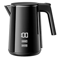 SSYFEI 電気ケトル 1.0L【1000W急速沸騰・デジタル温度表示】7段階温度調節 4時間保温 電気ポット 触れても熱くない二重構造 メモリー機能 空焚き防止 小型 お手入れカンタン お茶 コーヒー ミルク ブラック