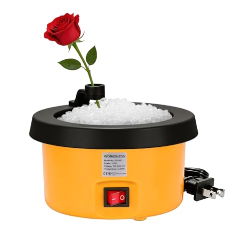 WorkBless Hot Glue Pot 100W Electric Glue Pots for Crafting 120ml Capacity Hot Glue Skillet Temp Up to 200C Hot Glue Skillet for Crafting DIY Floral Hair Extension and Wood Arts