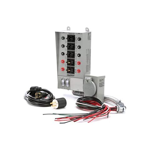 Reliance Controls 31410CRK Pro/Tran 10-Circuit 30 Amp Generator Transfer Switch Kit,Gray Cover