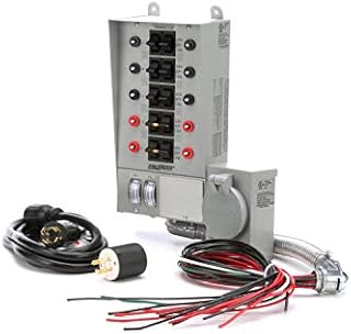 Reliance Controls 31410CRK Pro/Tran 10-Circuit 30 Amp Generator Transfer Switch Kit,Gray