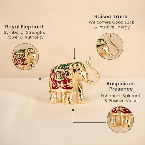 Image of Astrotalk Airavat Dhan-Vridhi Elephant Idol | Vastu Elephant Idol for Abundance, Prosperity & Protection | Aesthetic Home Decor for Living Room & Office | Good Luck Gift for Man & Woman
