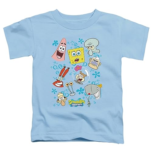 Popfunk Spongebob Character Faces Toddler Little Boys & Girls T Shirt