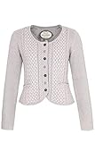 dirndl strickjacke günstig Elegante, silbergraue Dirndlstrickjacke