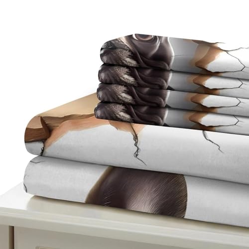 Housse de couette chiot en microfibre super douce pour lit double