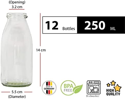 12 x Small Glass Bottles in Country House Style, Bottle Table Vases, Glass Bottles, Decorative Bottles, Small Vases, Vases, Glass Vases