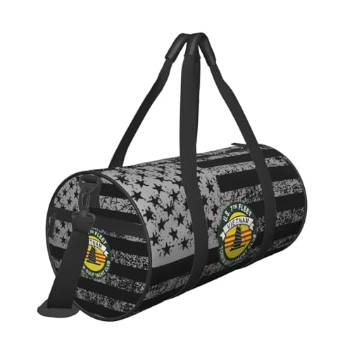 Tonkin Gulf Yacht Club US 7th Fleet Vietnam Convertible Garment Bag with Shoulder Strap, Carry on Garment Duffel Bag for Men - Rolling Foldable for Travel Luggage Bags (Black)4