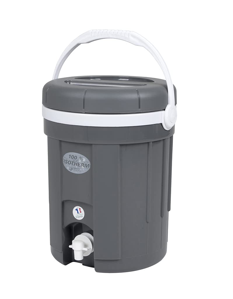 EDA - Distributeur de jus/d'eau - Avec robinet - Gris - 8 Litre