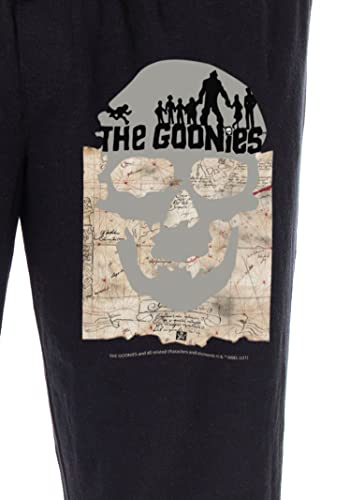 The Goonies Men's Skull and Treasure Map Logo Loungewear Sleep Bottoms Pajama Pants3