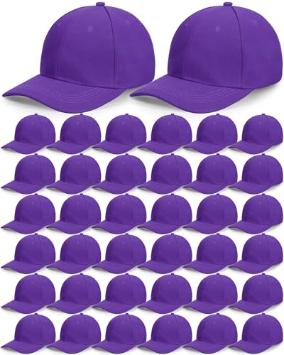 Image of Foaincore 36 Pack Blank Baseball Cap Bulk Adjustable Back Strap Sublimation Hats Plain Unisex Trucker Hat for Men Women