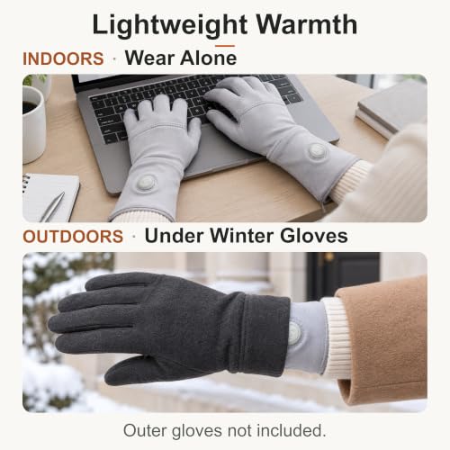 CUEHEAT CH02 Heated Glove Liners - 2nd Gen, Gray, Small by CUEHEAT - Used condition - Image 6