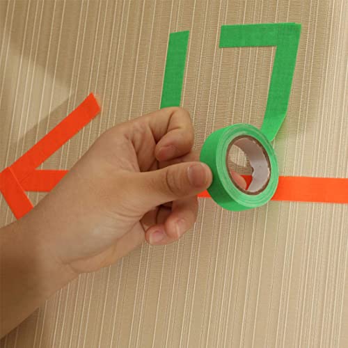 Qilima Blue Gaffer Tape Black Light Uv Reactive Fluorescent Spike Tape, Multipurpose Luminous Colored Tape For Room Decoration Neon Orange #TOP3