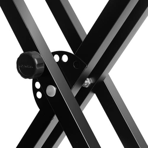 image for Kuyal Keyboard Stand Adjustable Metal Double-X Electronic Piano Stand 
