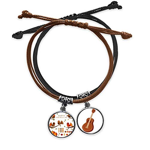 Pulsera de Acción de Gracias con guitarra el regalo original de otoño