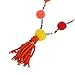 LUREME Women's Bohemian Handmade Colorful Pom Pom Long Beaded Chain Tassel Necklace (nl005629)